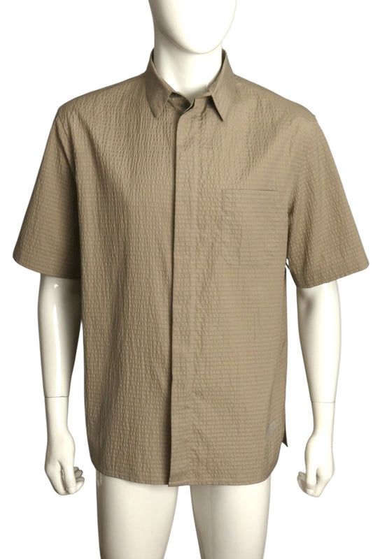 DIOR- Taupe Seersucker Shirt, Multiple Sizes Available