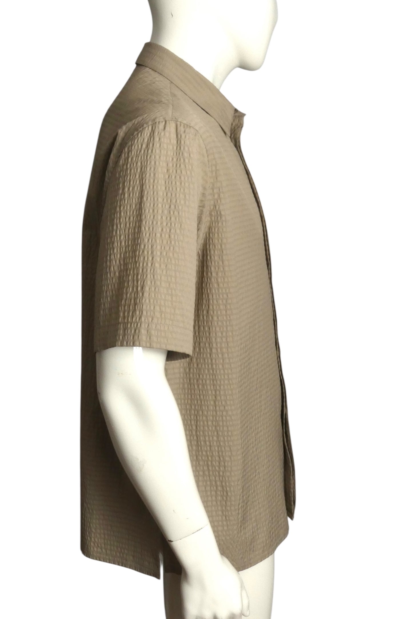 DIOR- Taupe Seersucker Shirt, Multiple Sizes Available