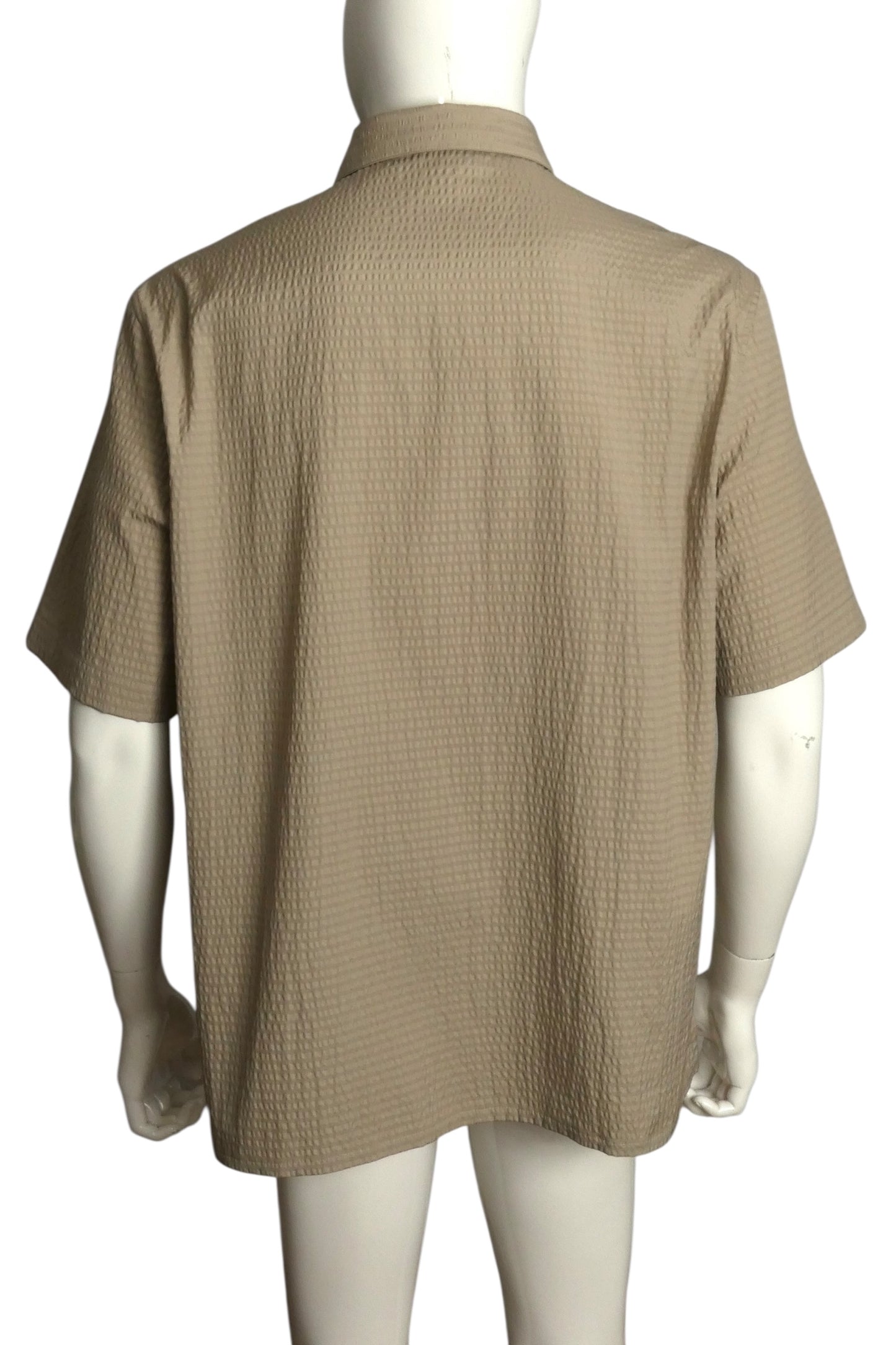 DIOR- Taupe Seersucker Shirt, Multiple Sizes Available