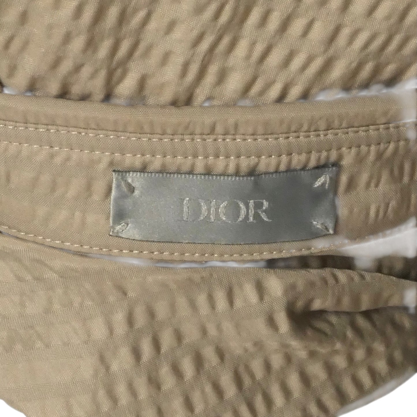 DIOR- Taupe Seersucker Shirt, Multiple Sizes Available