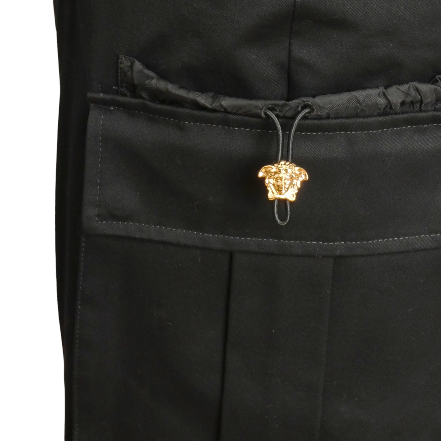 VERSACE- NWT Black Cotton Cargo Pants, Multiple Sizes Available