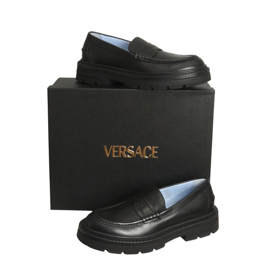 VERSACE- NIB Black Adriano Loafer, Multiple Sizes Available