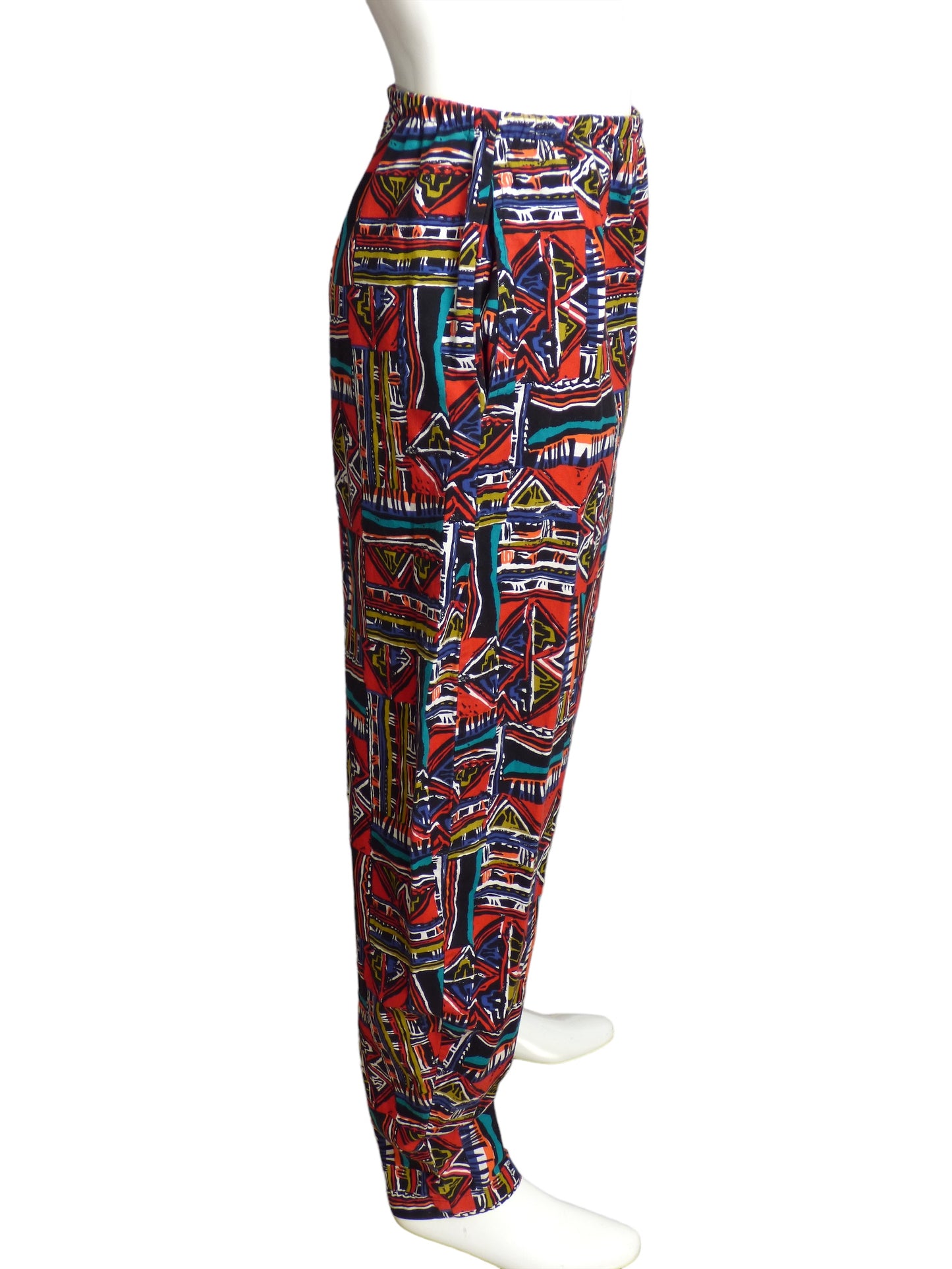 1990s Cotton Print Pants, Size W-36