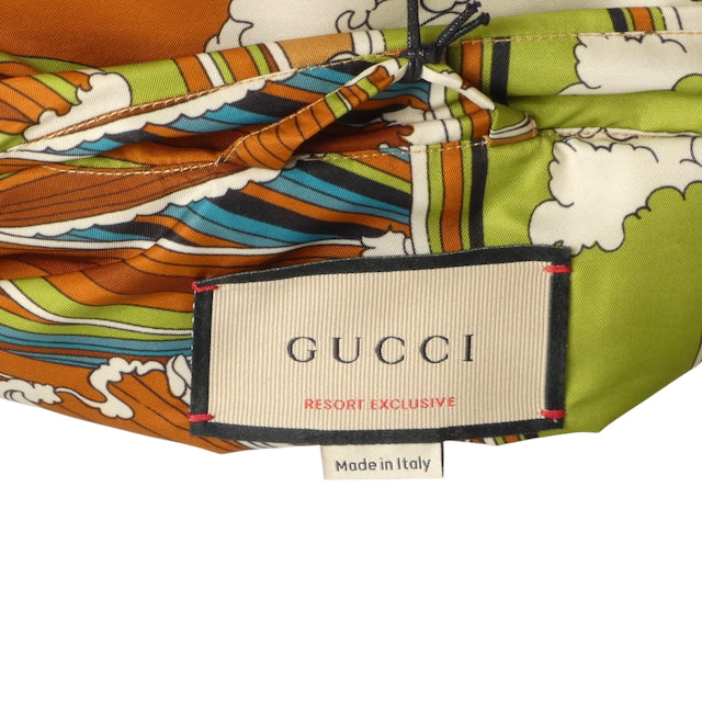 GUCCI- NWT 2023 Striped Waves Bowling Shirt, Size Medium