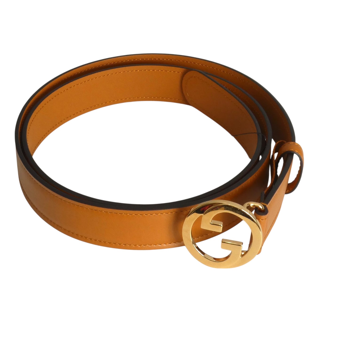 GUCCI- NIB Caramel "Blondie" Leather Belt, Size 44