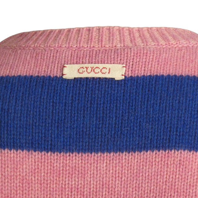 GUCCI- NWT 2023 Stripe Cashmere Blend Sweater, Size XL