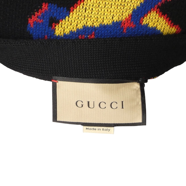 GUCCI- NWT 2023 Patterned Cotton Intarsia Cardigan, Size Small