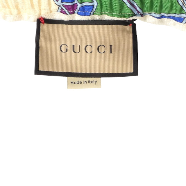 GUCCI- NWT 2024 3D Logo Silk Shorts, Size Medium