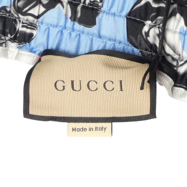 GUCCI- NWT 2024 3D Glass Horsebit Silk Shorts, Size Large