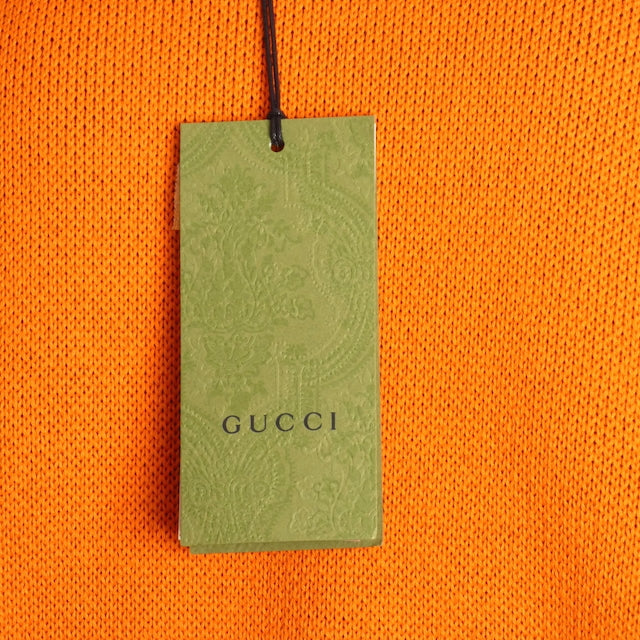 GUCCI- NWT 2023 Orange Wool Fuori Sweater, Size Large