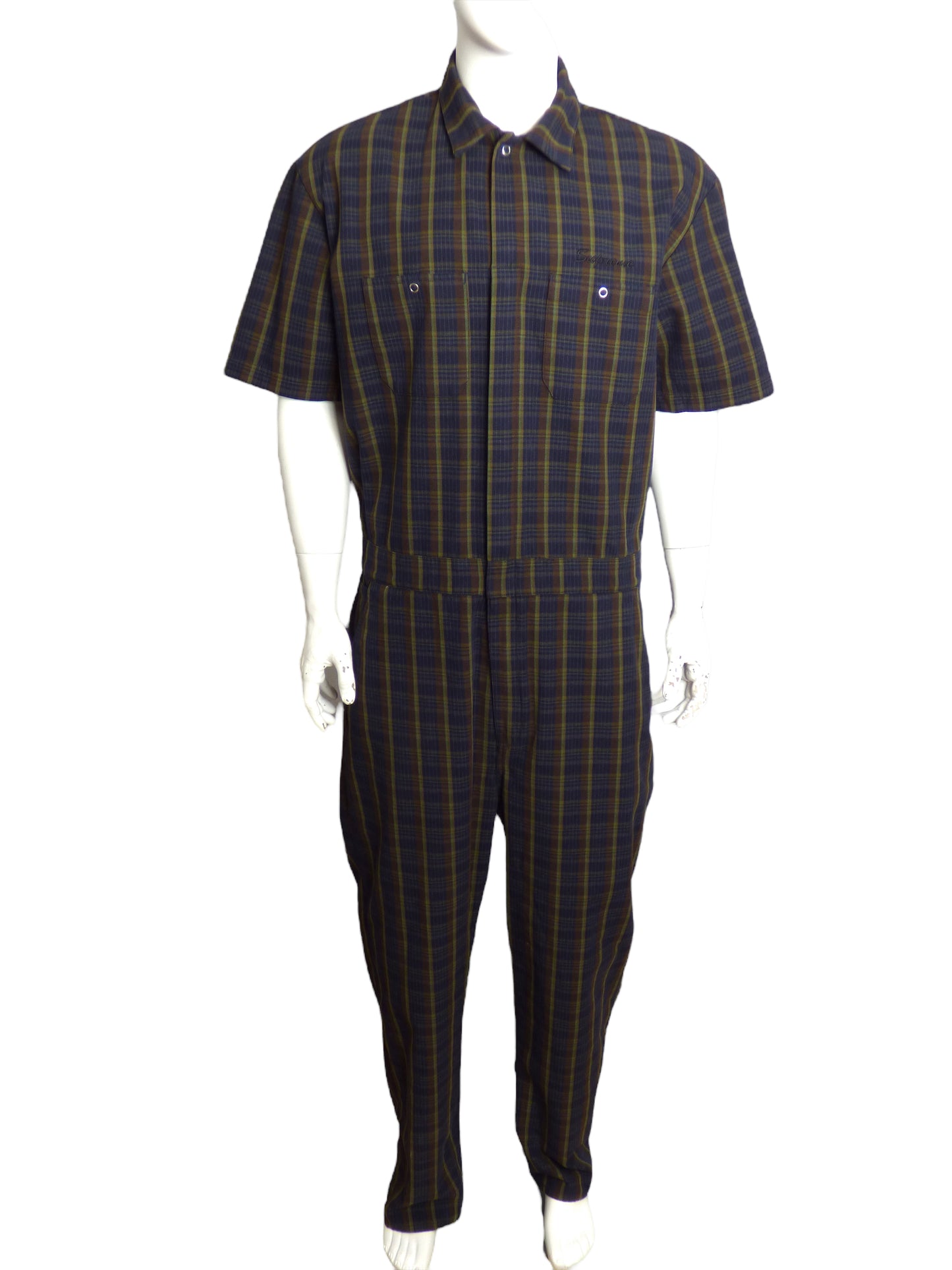 SUPREME- 2023 Plaid Coveralls, Size Medium