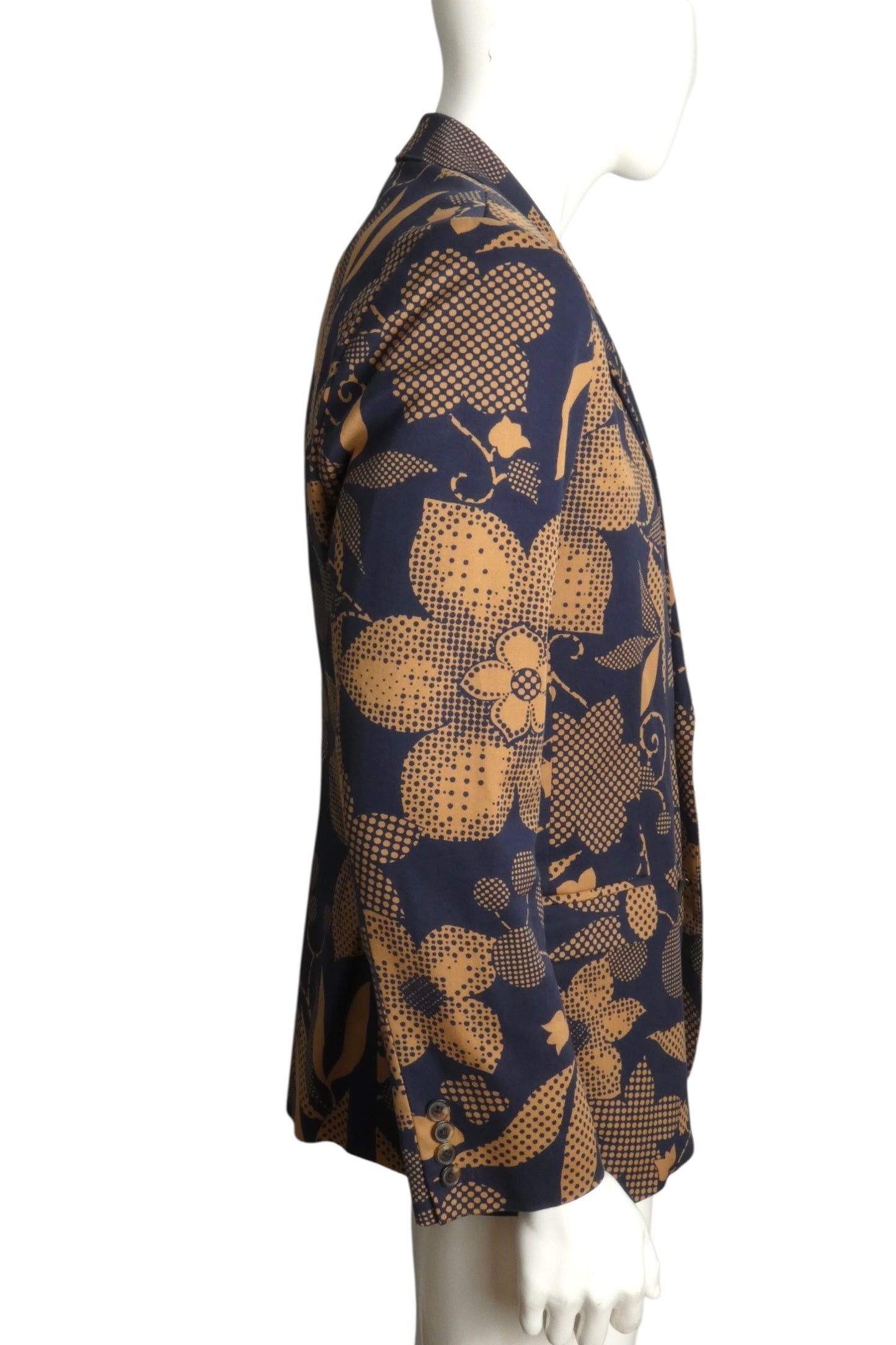 MR TURK- Flower Print Cotton Blazer, Size XL