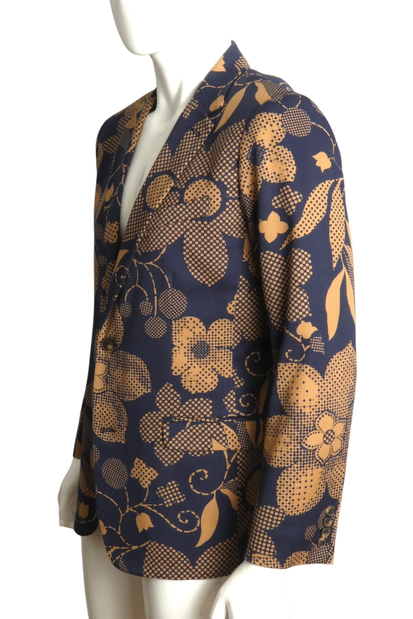 MR TURK- Flower Print Cotton Blazer, Size XL