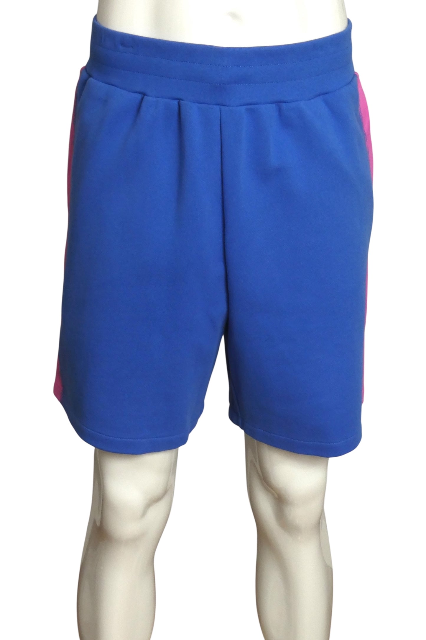 MOSCHINO COUTURE- NWT 2023 Blue & Pink Painted Knit Shorts, Size 36