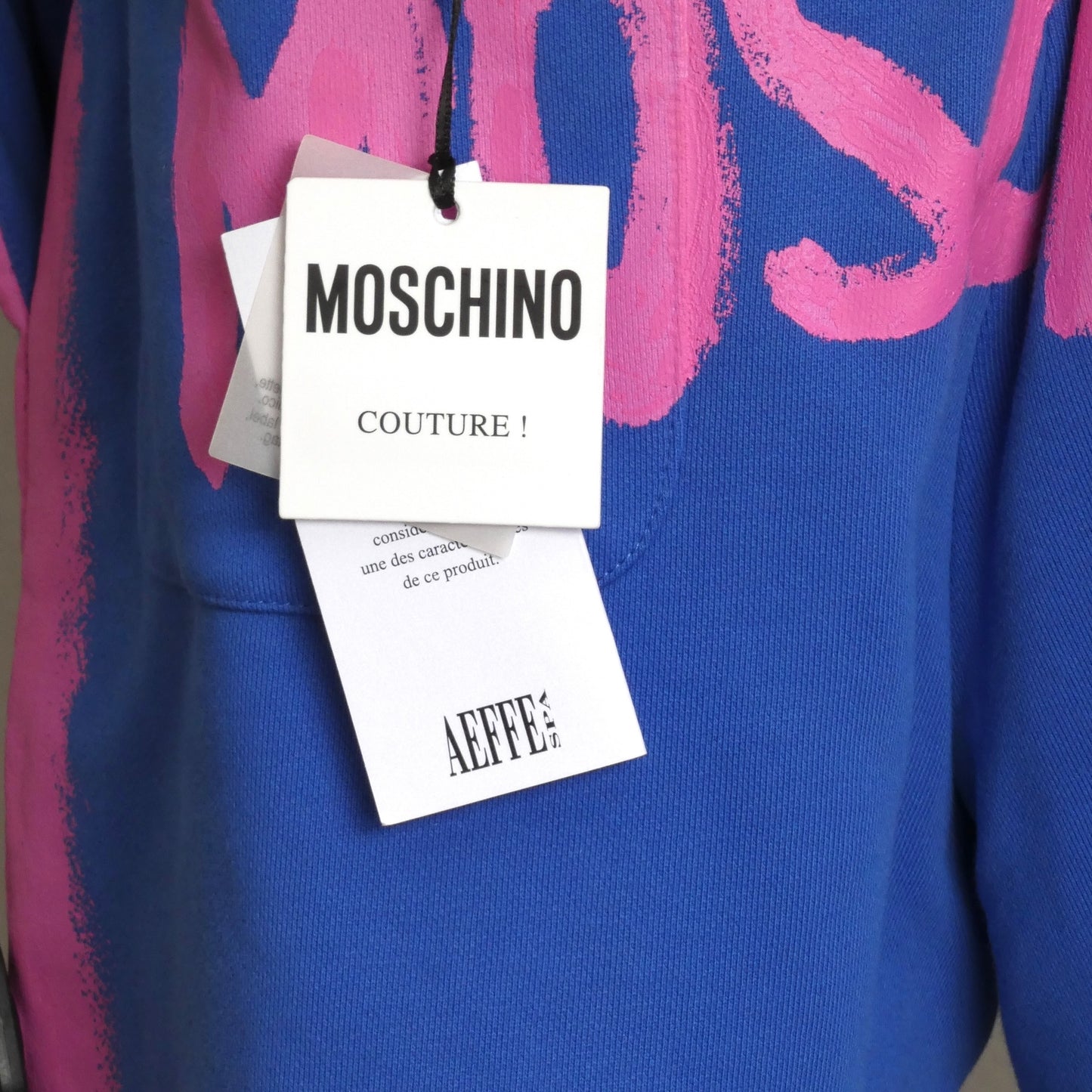MOSCHINO COUTURE- NWT 2023 Blue & Pink Painted Knit Shorts, Size 36