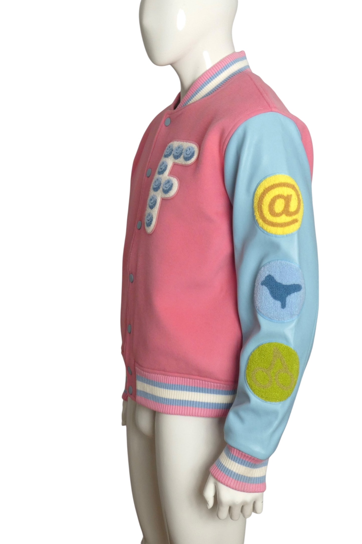 FLAN- NWT 2023 Happy Pill Varsity Jacket, Size Large