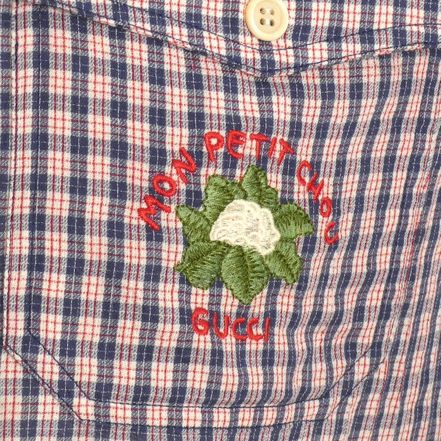 GUCCI- NWT 2020 Mon Petit Chou Plaid Shirt, Size XS