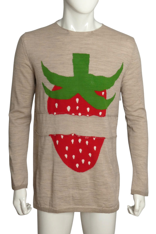 COMME DES GARCONS- NWT 2023 Strawberry Sweater, Size Large