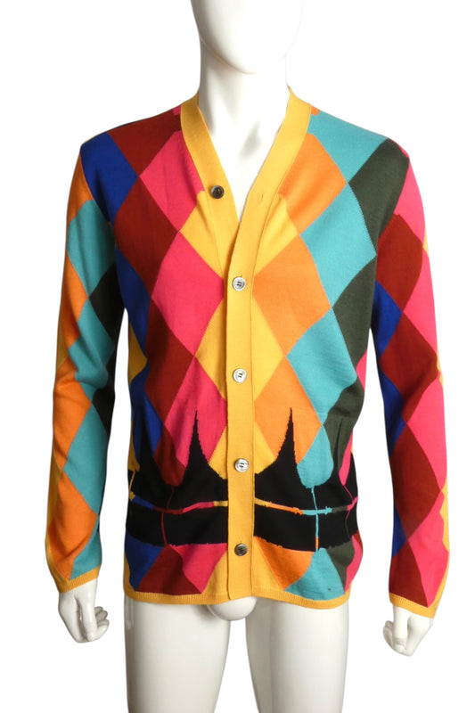 COMME DES GARCONS- NWT 2023 Diamond Print Cardigan, Size Medium