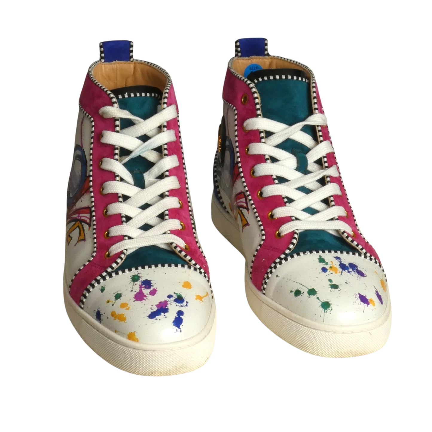 CHRISTIAN LOUBOUTIN- 2018 Louis Orlato Flat Calf Love Sneakers, Size 44