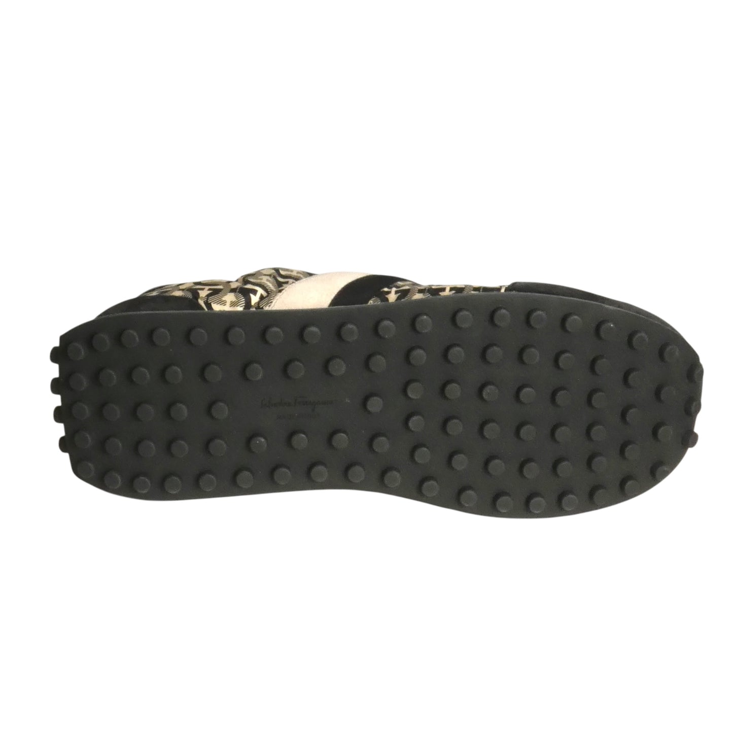 FERRAGAMO- NIB Gancini Nylon & Suede Logo Sneakers, Size 11.5