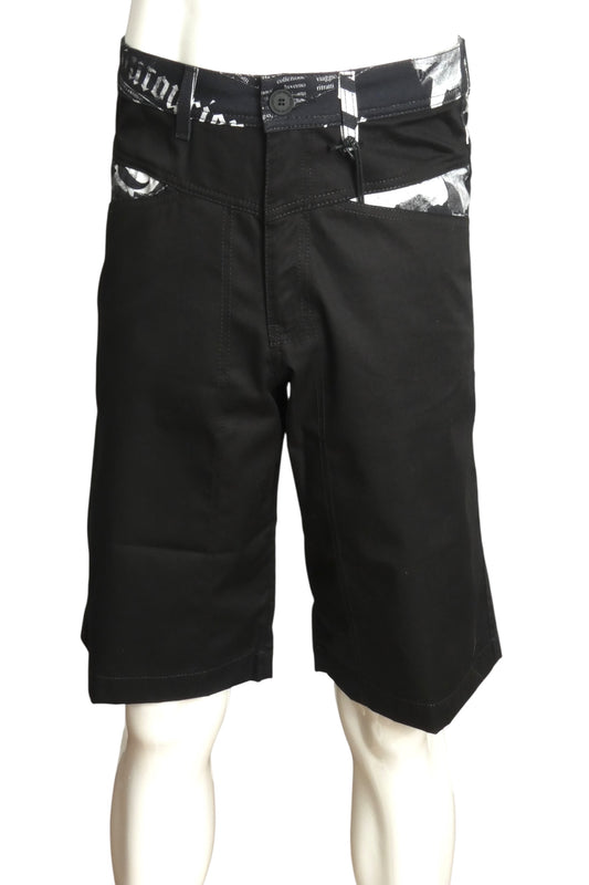 VERSACE JEANS COUTURE- NWT Black Cotton Magazine Shorts, Waist 30