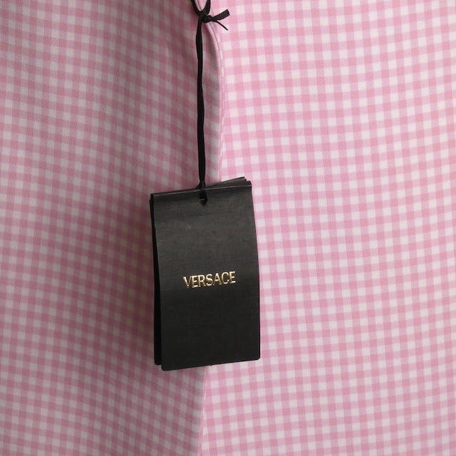 VERSACE NWT 2024 Wool Gingham Overcoat, Size Large