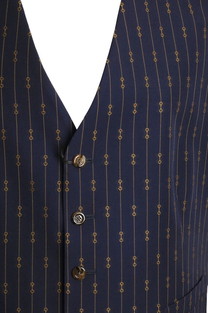 GUCCI- NWT 2023 Printed Wool Waistcoat, Size 2XL