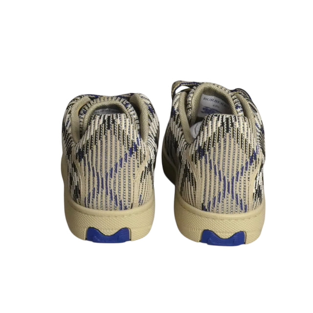 BURBERRY-Lichen Check Low Top Trainers, Size 44.5