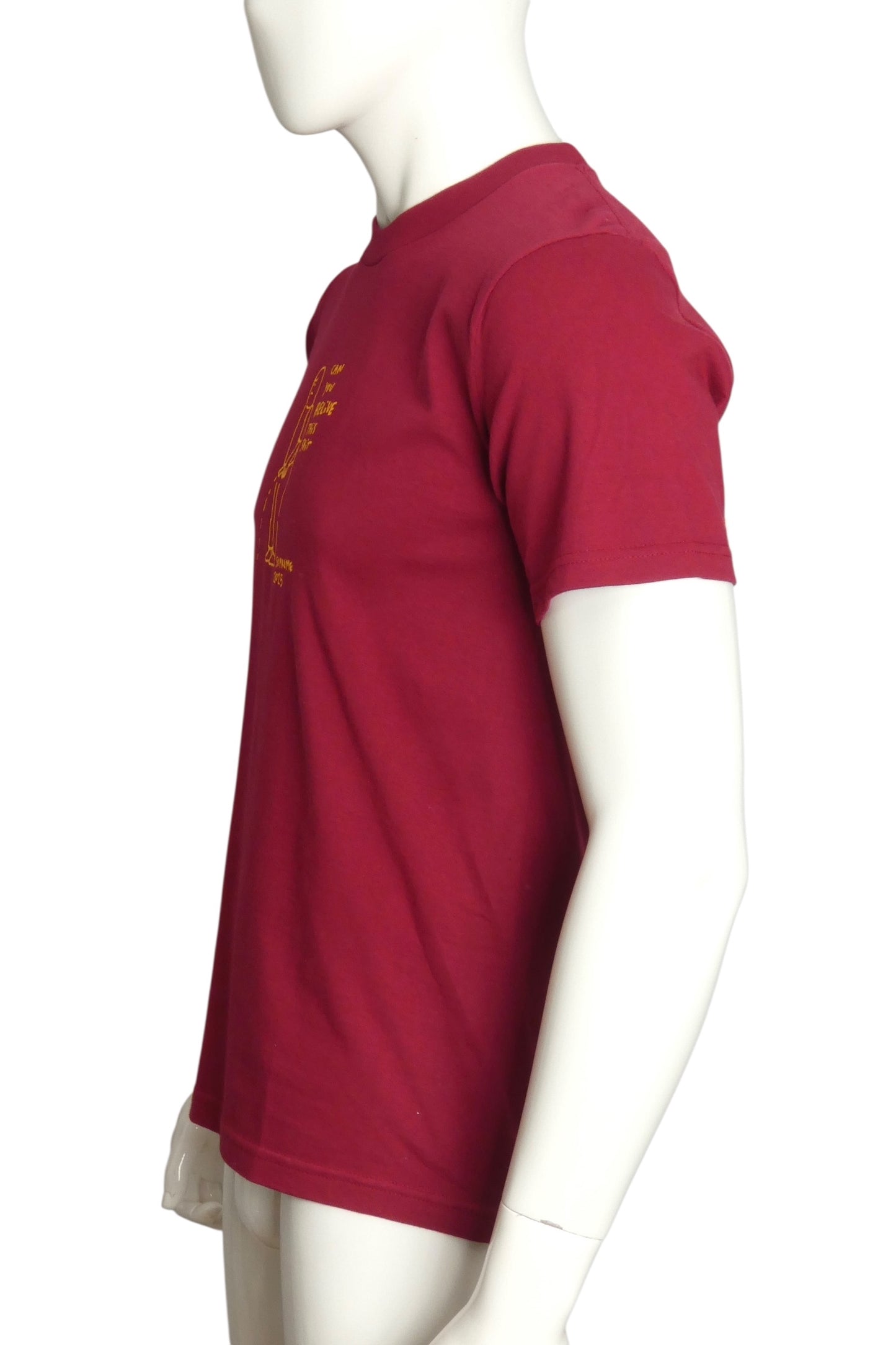 SUPREME- NWT 2025 Burgundy Graphic Print T-Shirt, Size Small