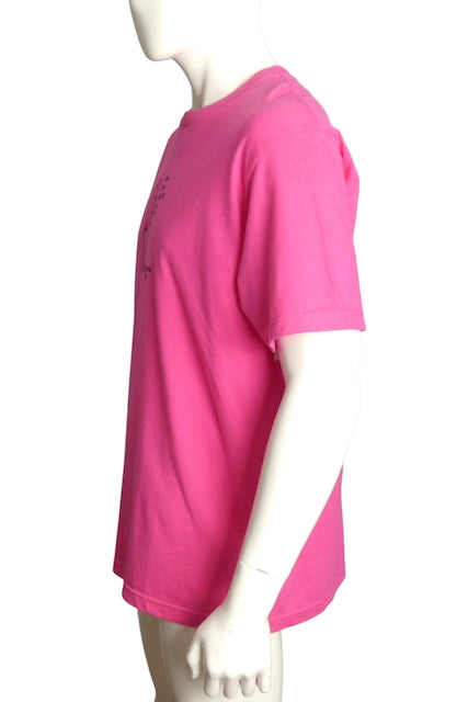 SUPREME- NWT 2025 Pink Graphic Print T-Shirt, Size Large