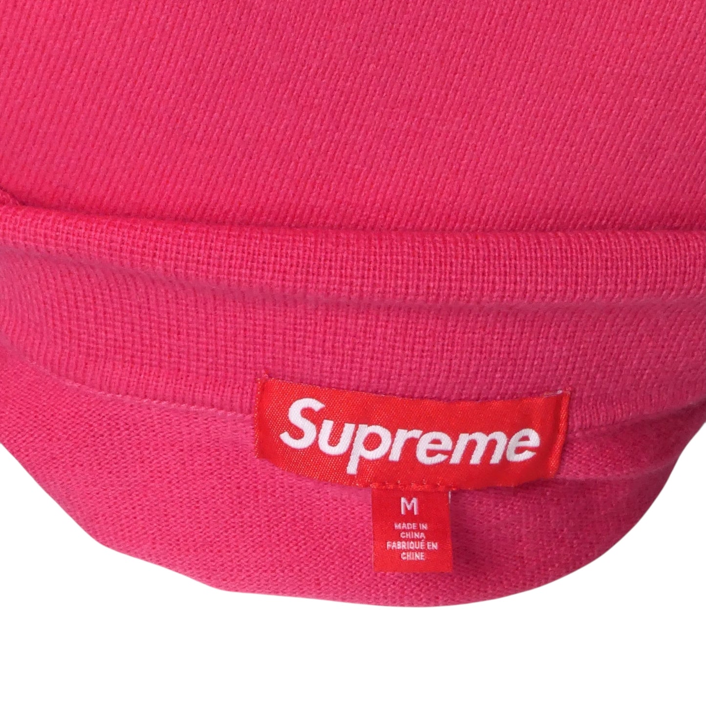 SUPREME- 2025 Pink Herringbone Cardigan Sweater, Size Medium
