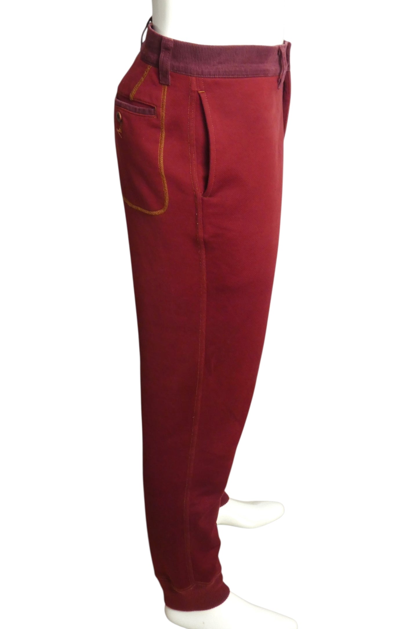 JUNYA WATANABE- 2020 Burgundy Knit & Corduroy Pants, Waist 36"