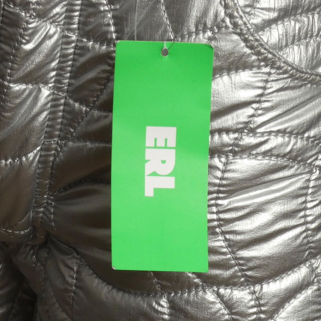 ERL- NWT 2021 Silver Quilted Pants, Waist 31