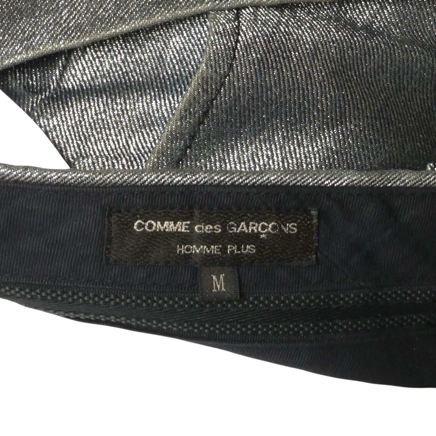 COMME DES GARCONS- 2021 Silver Metallic Pants, Waist 32