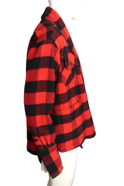 GREG LAUREN- 2022 Wool Flannel Fabric Block Coat, Size XL