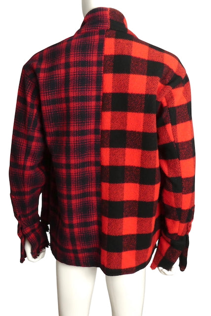GREG LAUREN- 2022 Wool Flannel Fabric Block Coat, Size XL