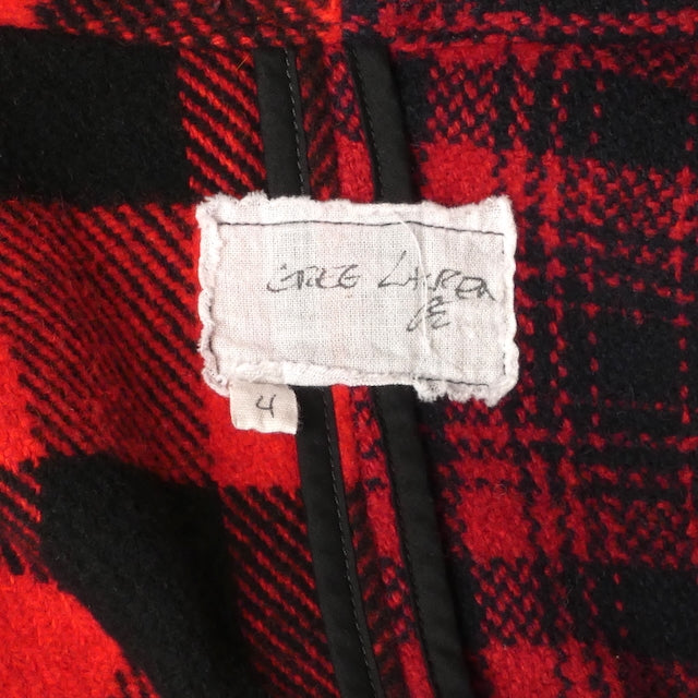 GREG LAUREN- 2022 Wool Flannel Fabric Block Coat, Size XL