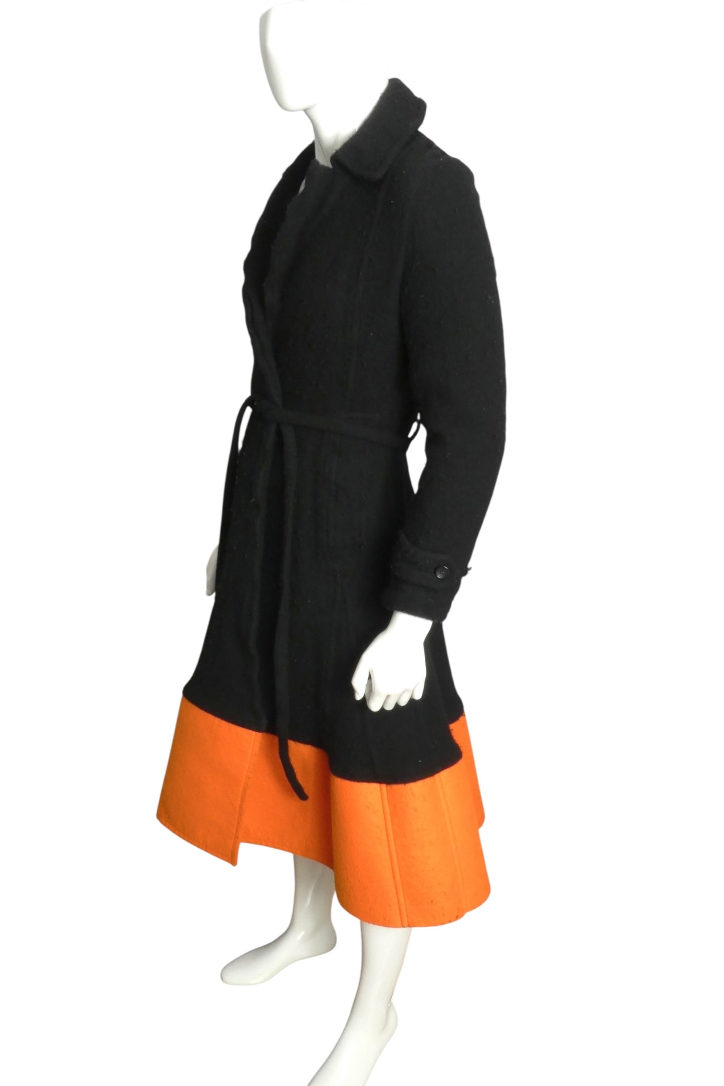 COMME DES GARCONS- 2022 Wool Fleece Colorblock Coat, Size XS