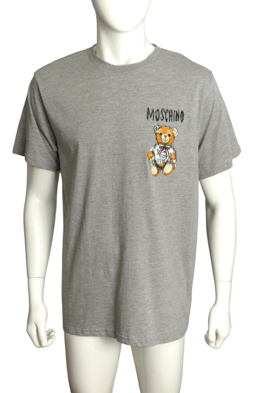 MOSCHINO COUTURE- NWT Grey Teddy Bear T-Shirt, Size Large