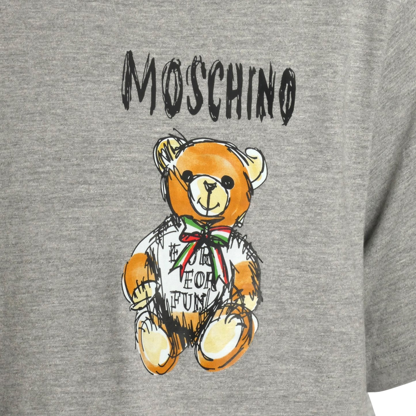 MOSCHINO COUTURE- NWT Grey Teddy Bear T-Shirt, Size Large