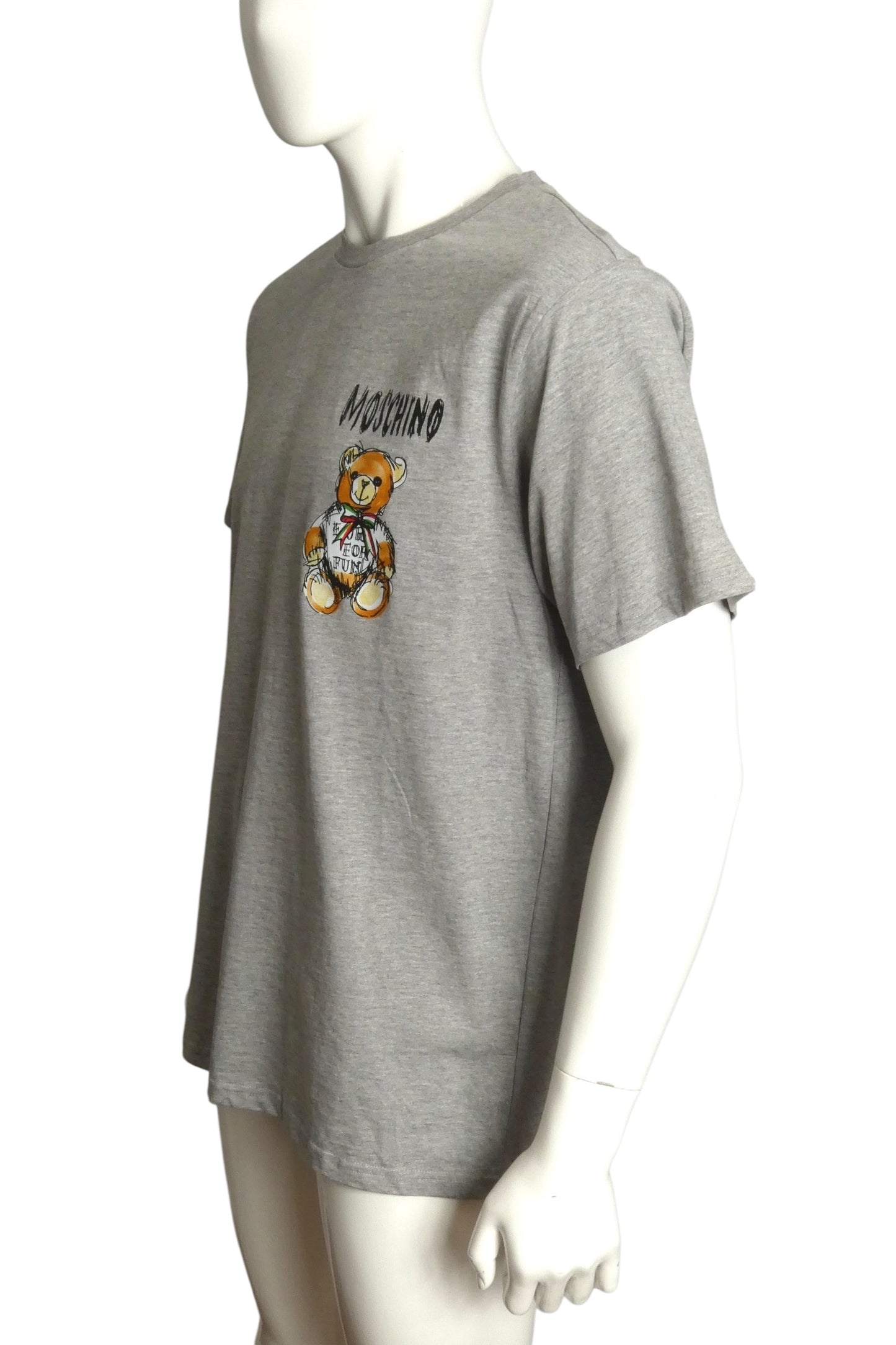 MOSCHINO COUTURE- NWT Grey Teddy Bear T-Shirt, Size Large