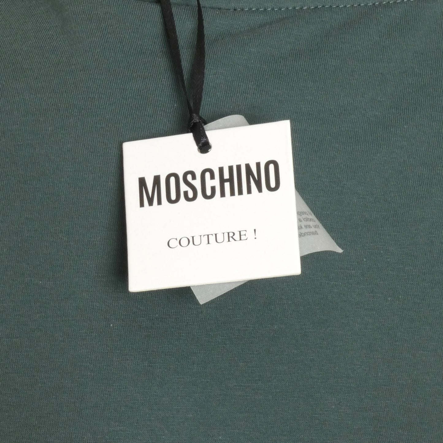 MOSCHINO COUTURE- NWT Green Logo T-Shirt, Size Medium