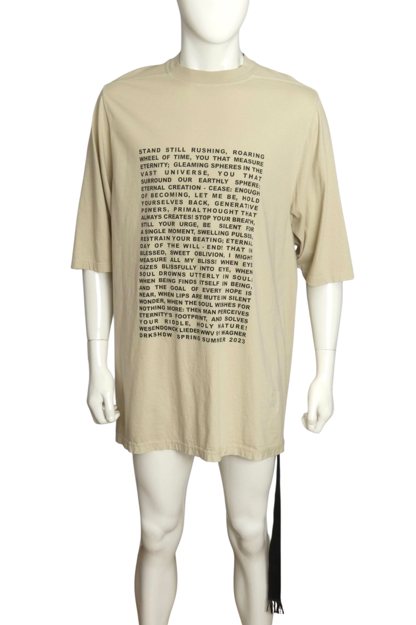 RICK OWENS- Graphic Print Long T-Shirt, Size XL