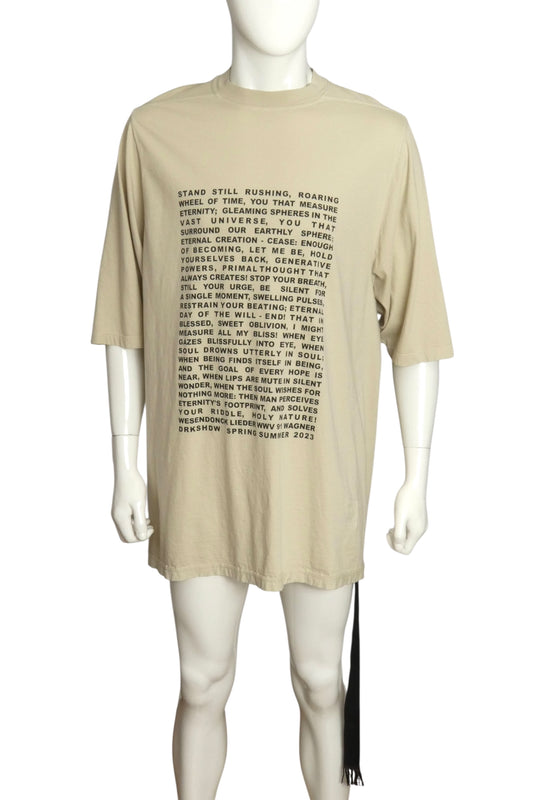 RICK OWENS- Graphic Print Long T-Shirt, Size XL
