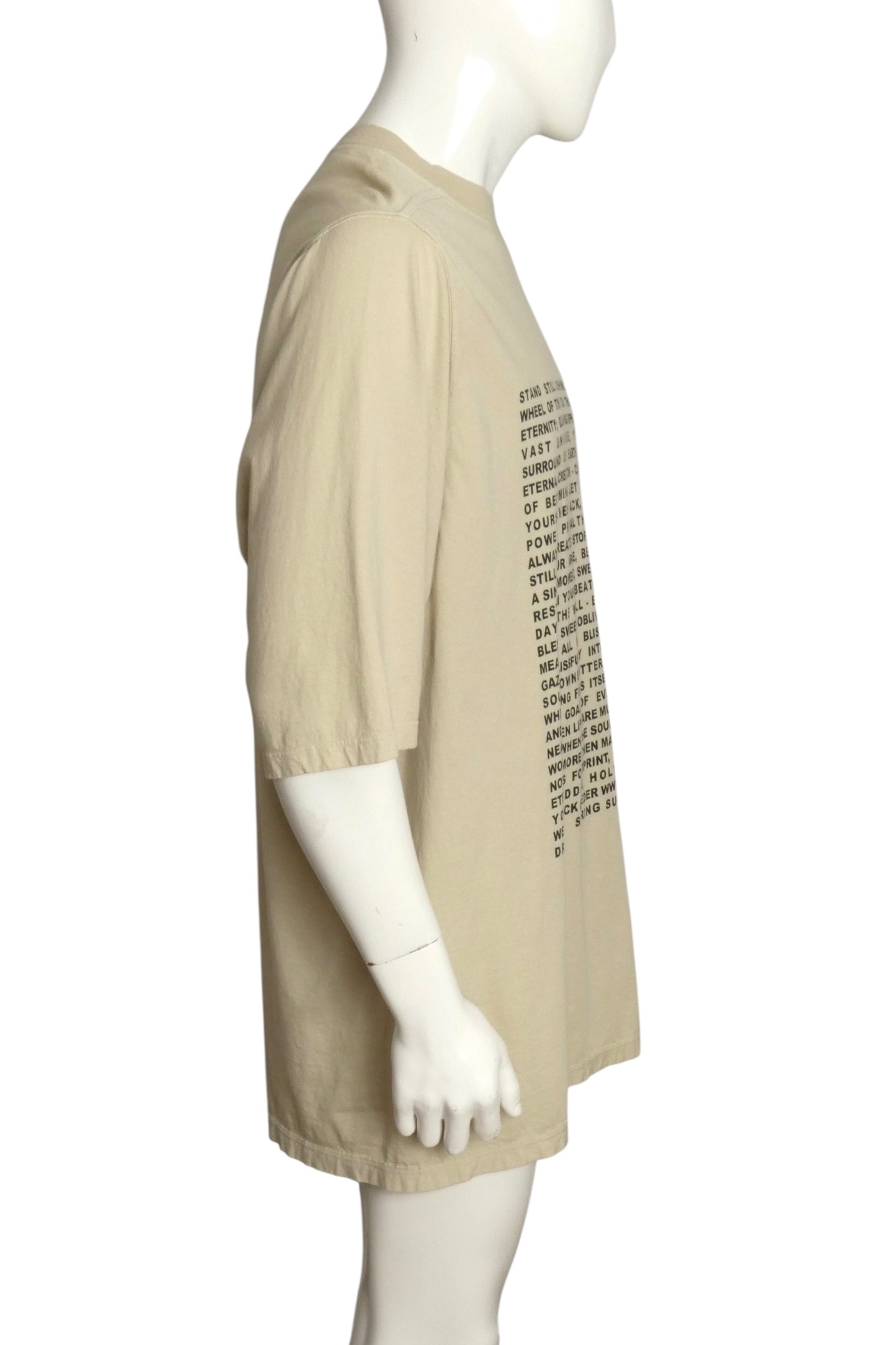 RICK OWENS- Graphic Print Long T-Shirt, Size XL
