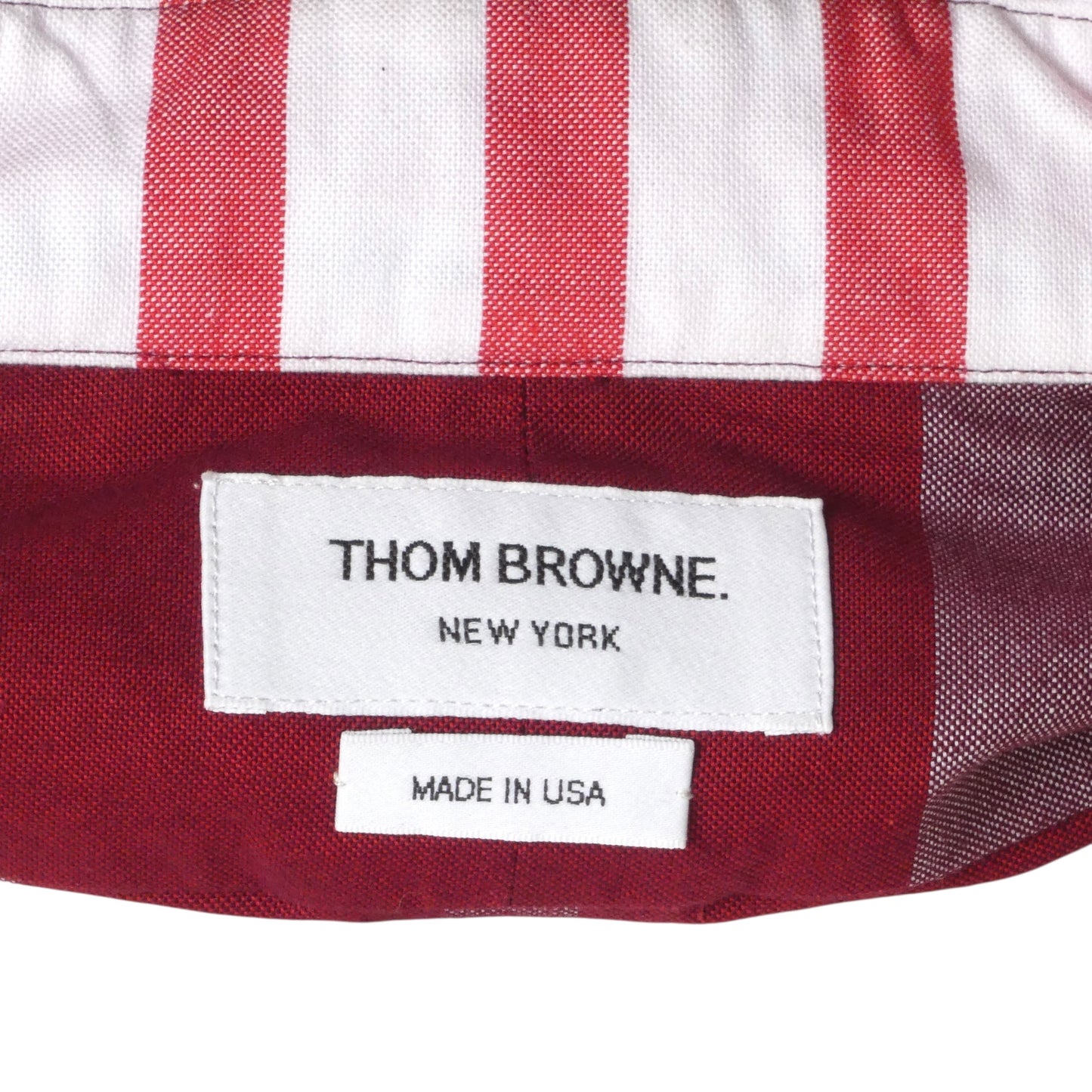 THOM BROWNE- Plaid Cotton L/S Shirt, Size Small