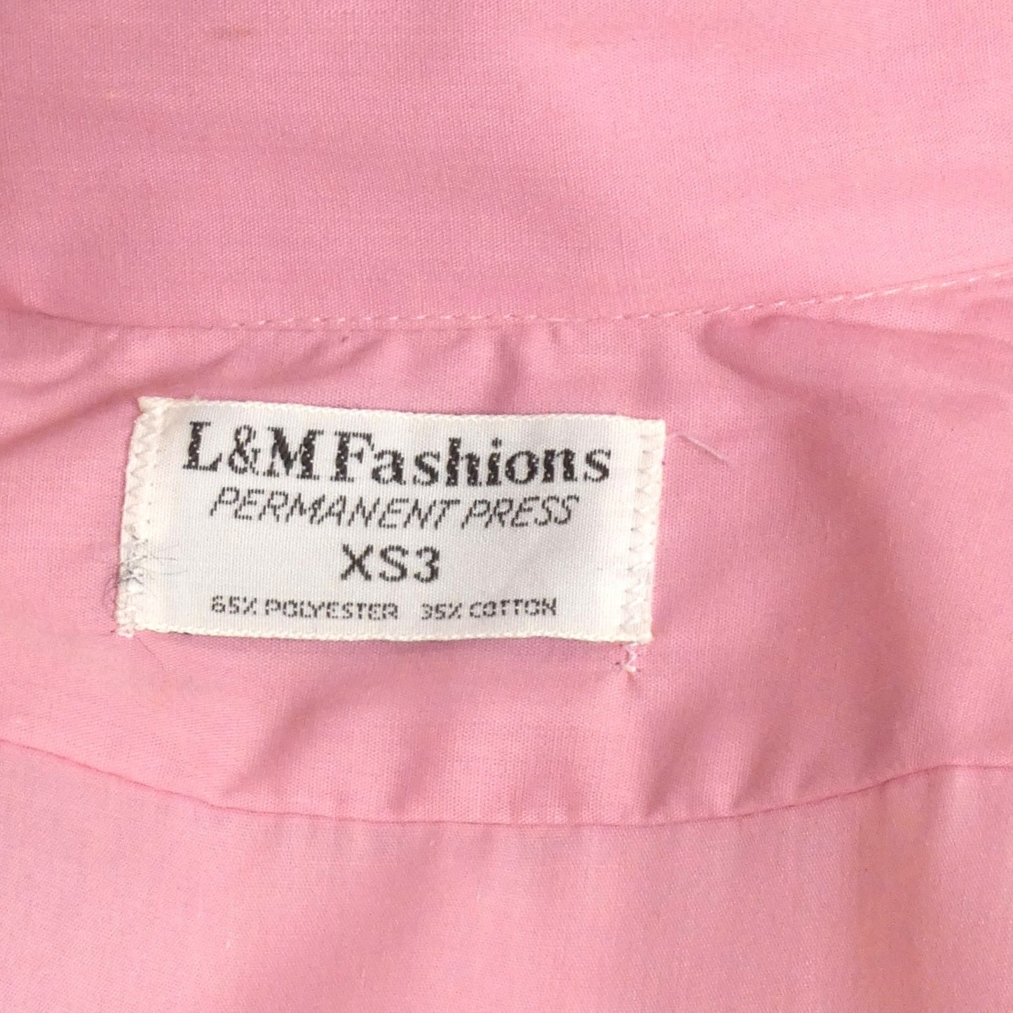 1970s Pink Ruffle Tux Shirt, Size Small