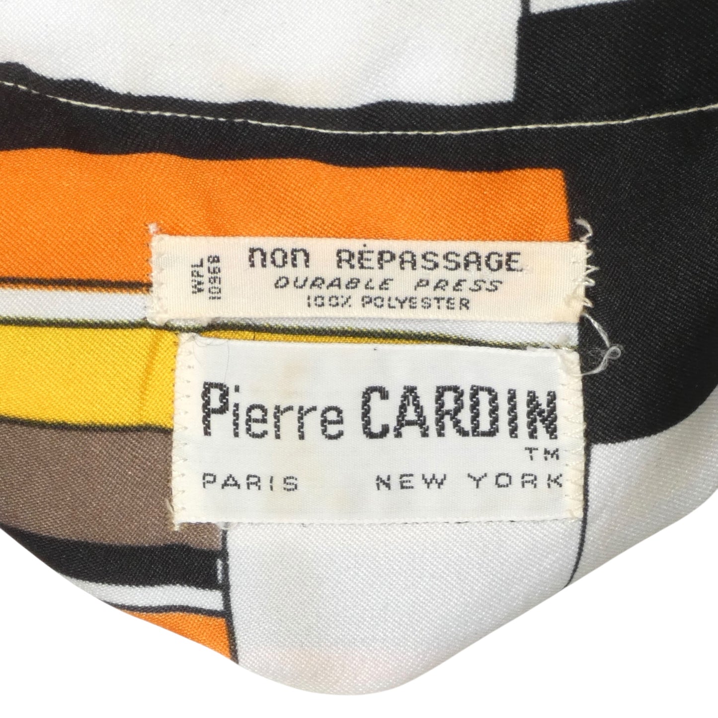 PIERRE CARDIN- 1970s Graphic Print L/S Shirt, Size XL