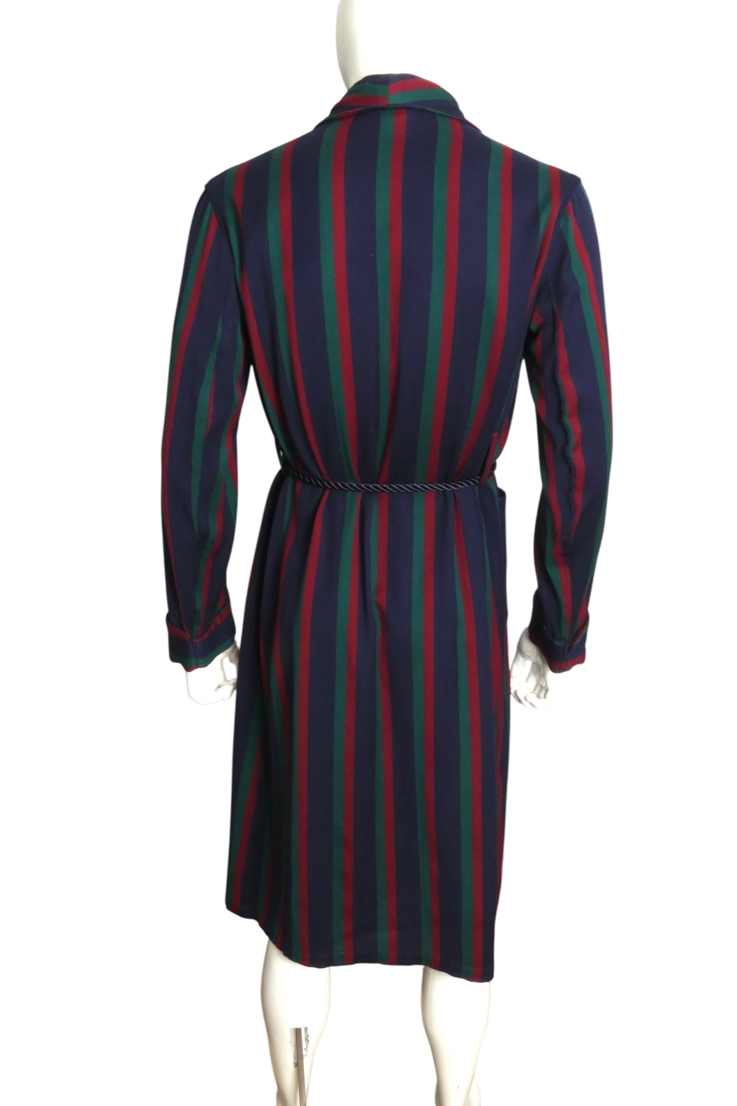 RALPH LAUREN- 1980s Multi Color Wool Stripe Robe, Size M/L